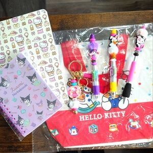 New Handmade Beaded Pens/keychain Hello Kitty Easter Basket Filler Bundle